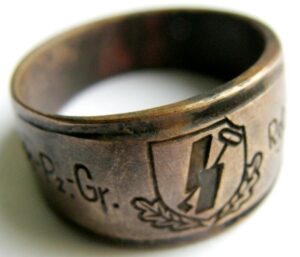 Waffen-SS/ Anillo de Cobre del "SS pz Gr Rgt. 25"